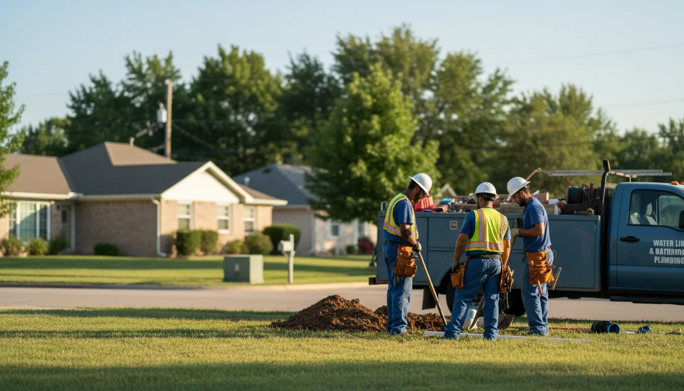 Residential water line and bathroom plumbing service in Steele, MO